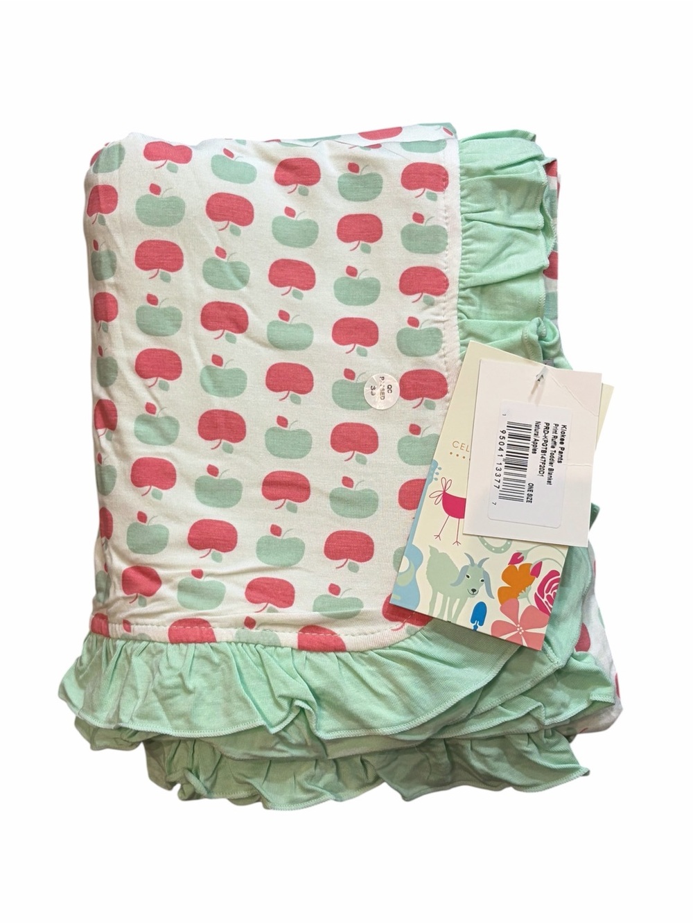 🆕 Kickee Pants Bamboo Apple Ruffle Toddler Blanket